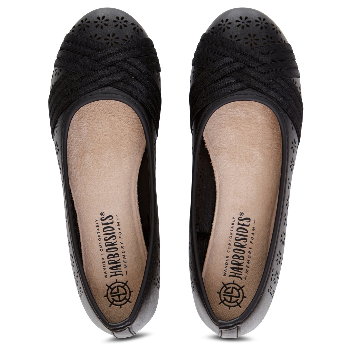 Round Toe Cut Out Satin Straps Ballet Flat (Adina)