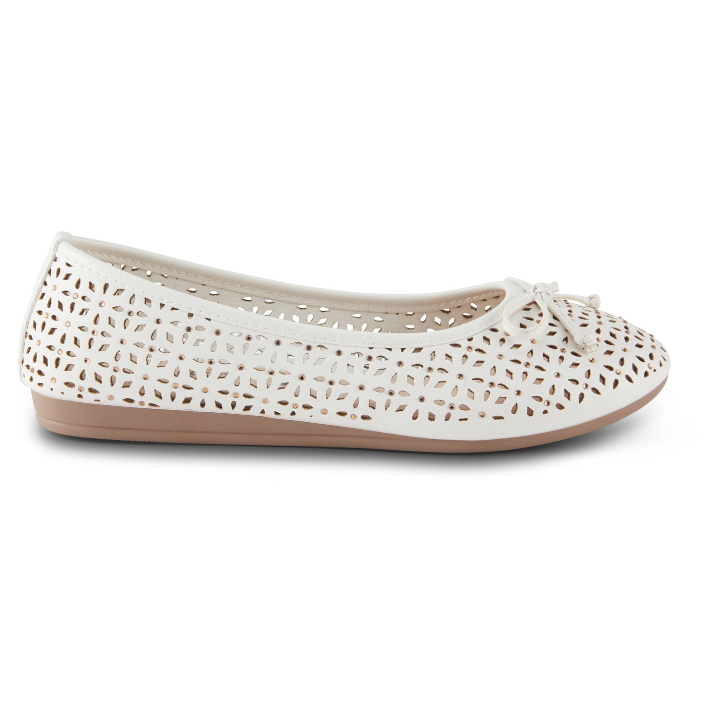 Round Toe Cutout Ballet Flat (Aryth)