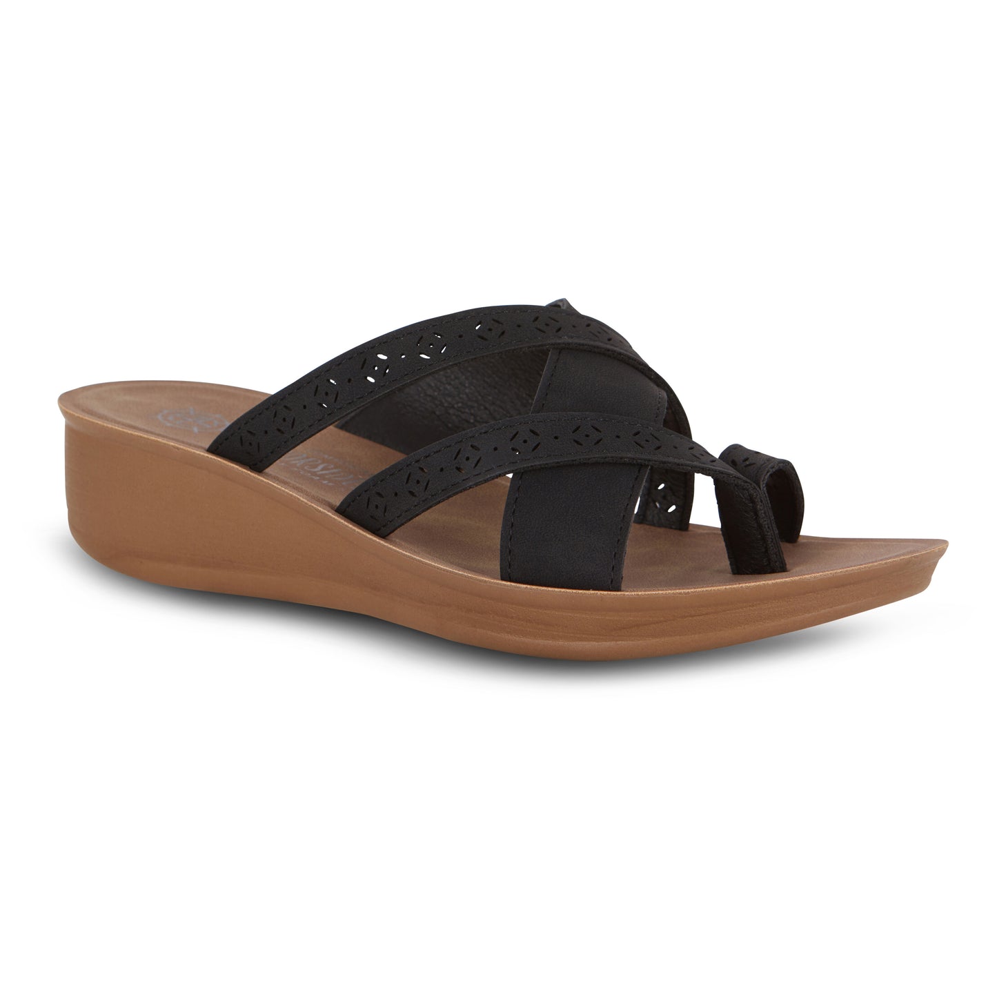 Open Toe Multi Strap Cut Out Detail Wedge (Kindra)