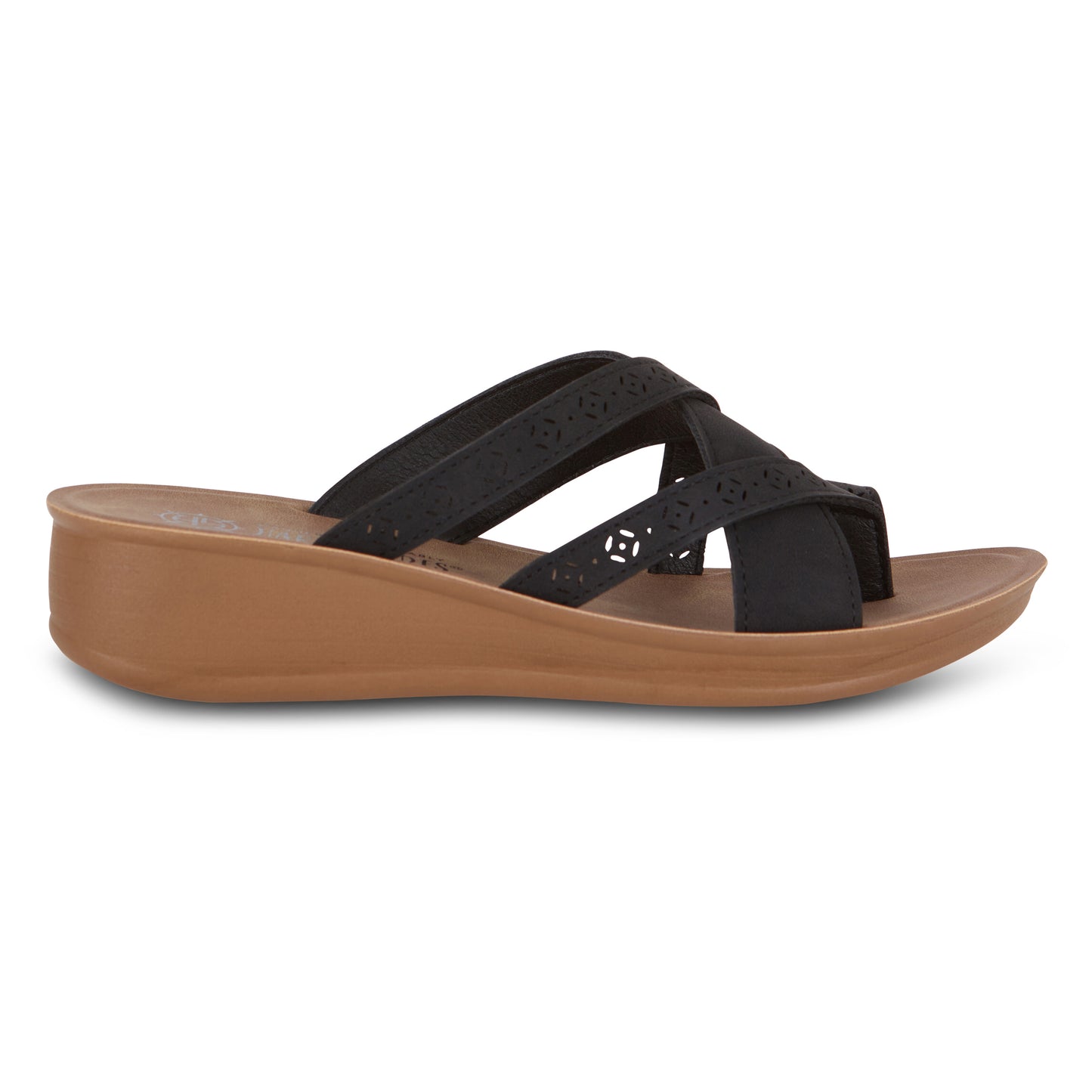 Open Toe Multi Strap Cut Out Detail Wedge (Kindra)