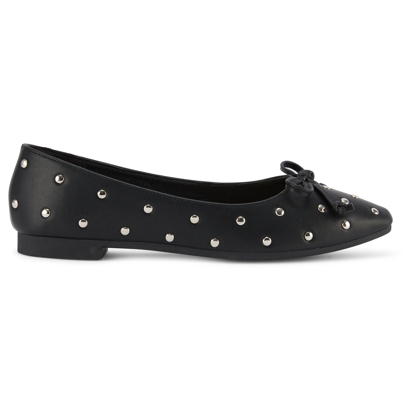 Almond Toe Studded Bow Ballet Flat (Lorry)
