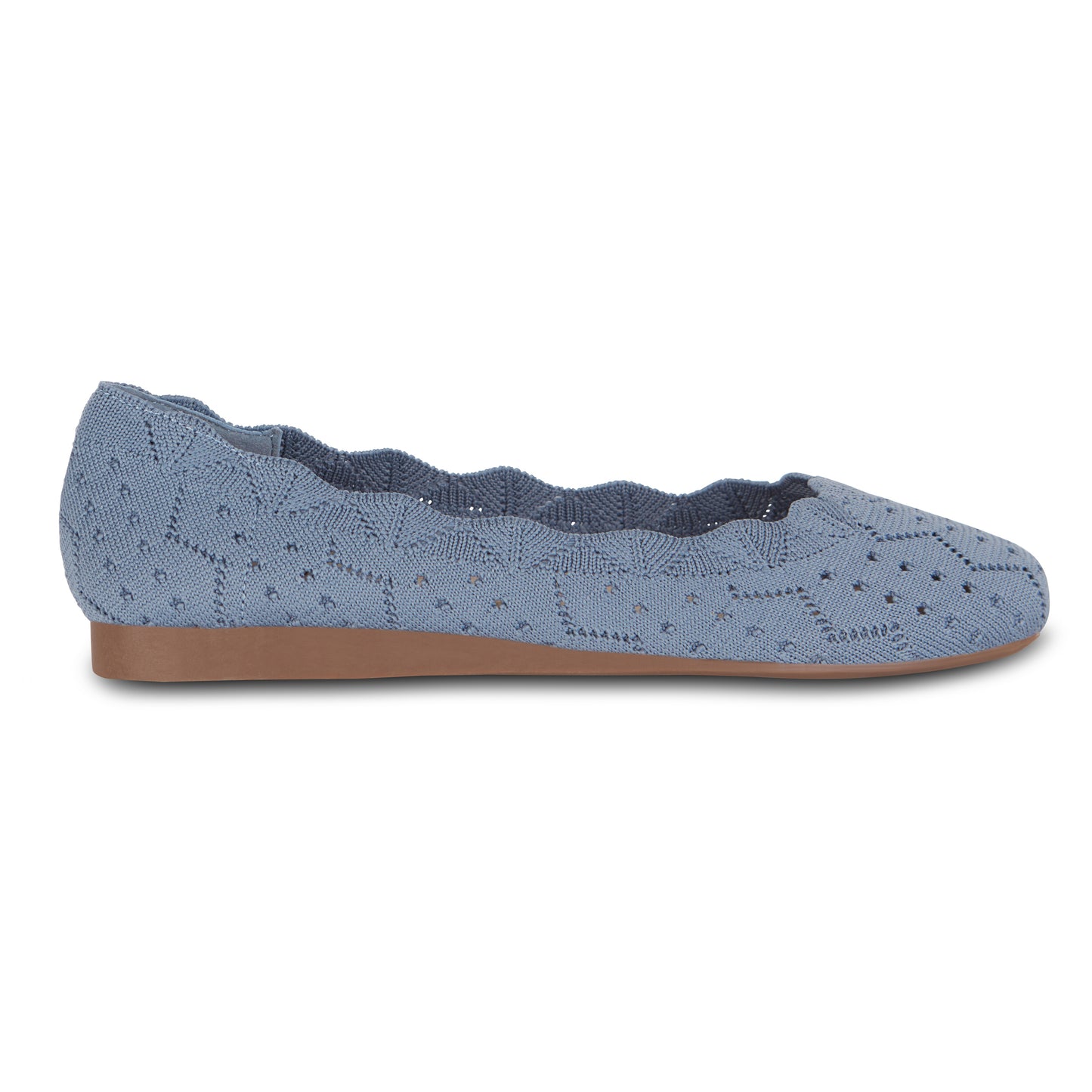 Square Toe Knit Ballet Flat (Percy)