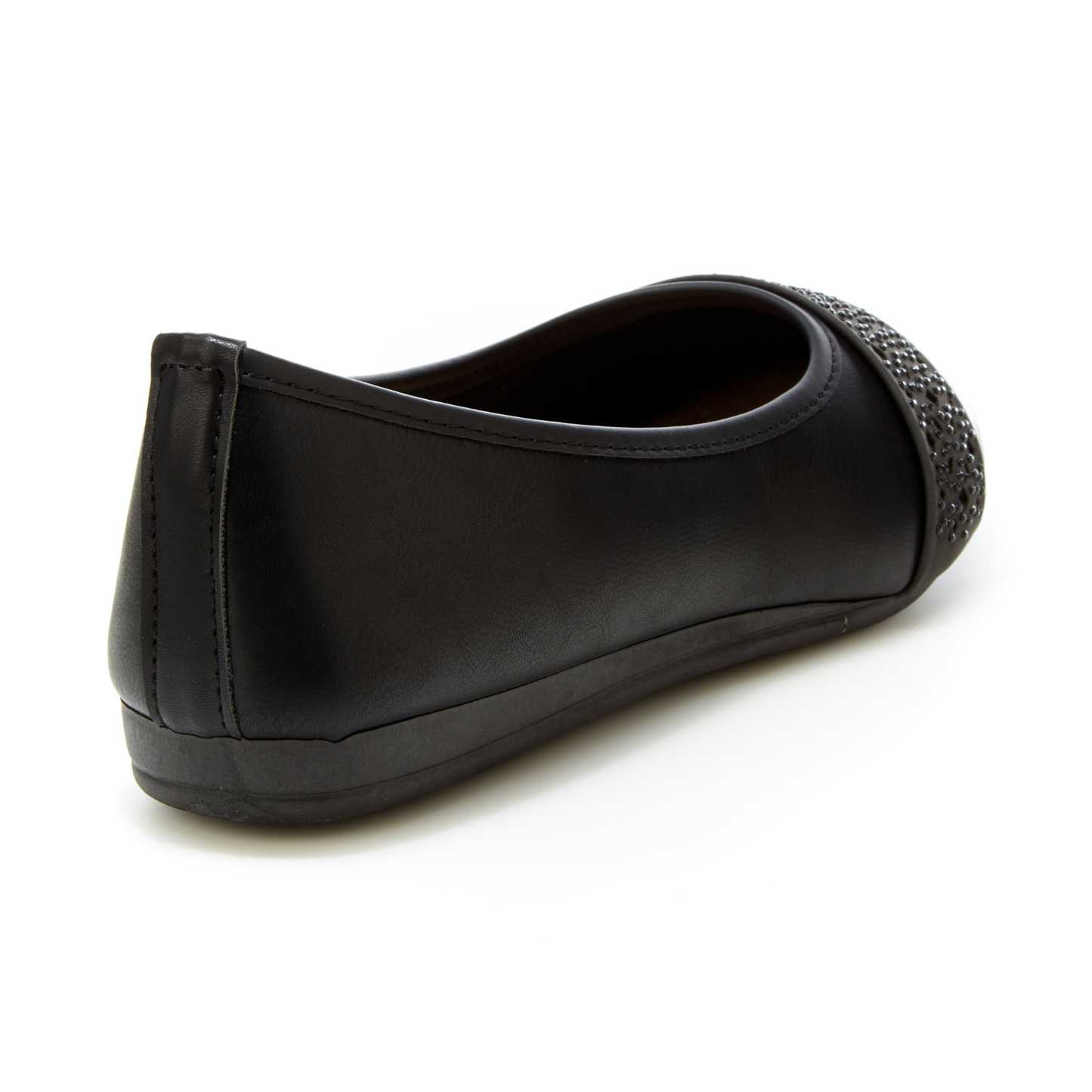 Round Toe Jeweled Band Ballet Flats (Angel)