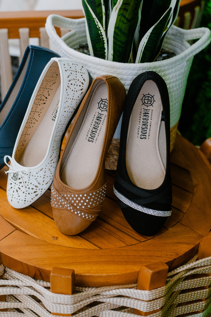 Round Toe Studded Ballet Flats (Anne)