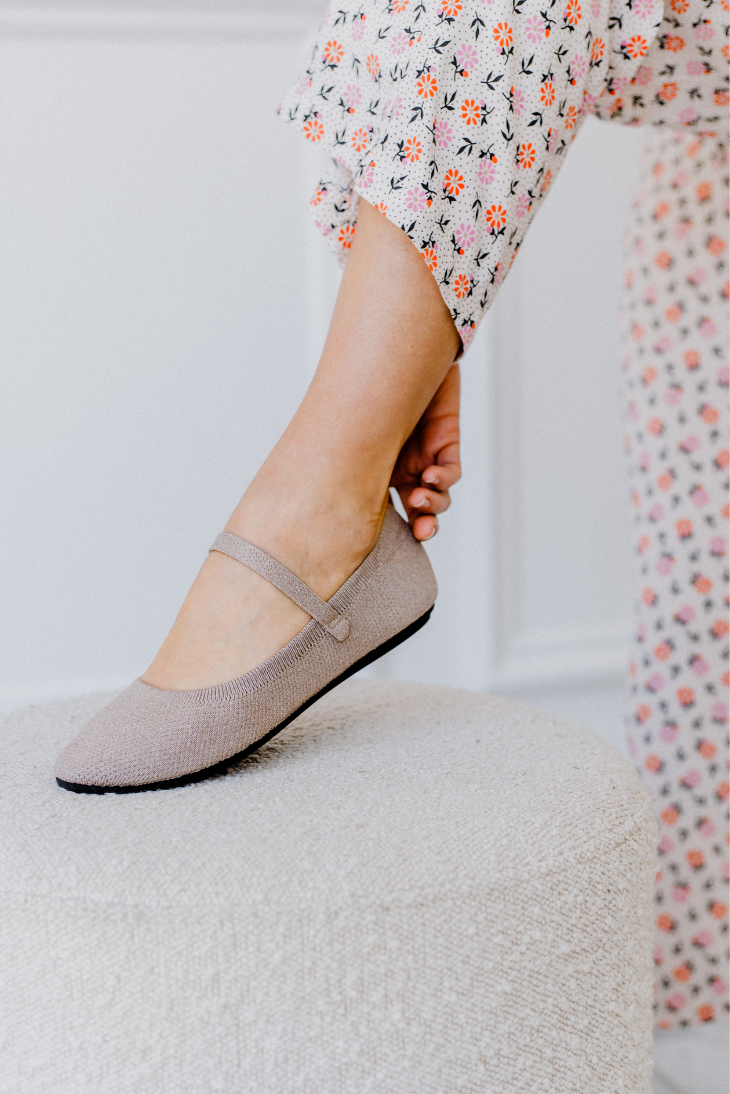 Round Toe Knit Top Mary Jane (Nalani)