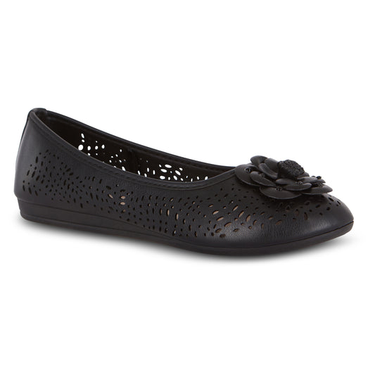 Round Toe Cut Out Flower Detail Ballet Flat (Antwerp)