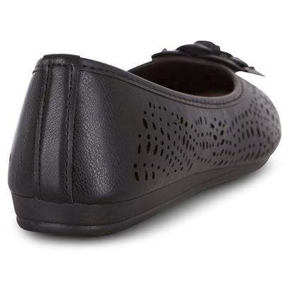 Round Toe Cut Out Flower Detail Ballet Flat (Antwerp)