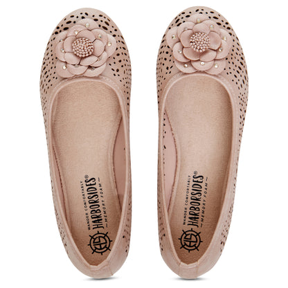 Round Toe Cut Out Flower Detail Ballet Flat (Antwerp)