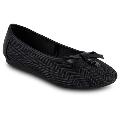 Round Toe Braided Ballet Flats (Arctic)