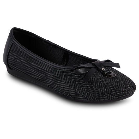 Round Toe Braided Ballet Flats (Arctic)