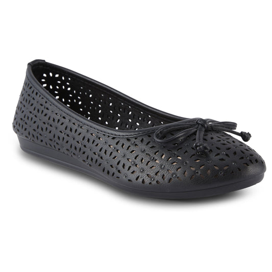 Round Toe Cutout Ballet Flat (Aryth)