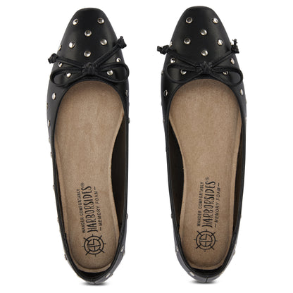 Almond Toe Studded Bow Ballet Flat (Lorry)