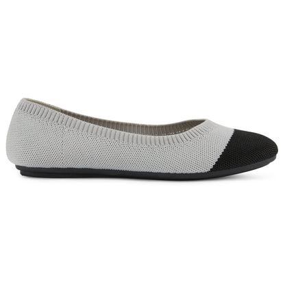 Colorblock Knit Ballet Flat (Nackle)