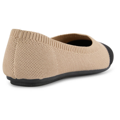 Colorblock Knit Ballet Flat (Nackle)