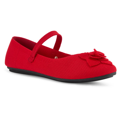 Round Toe Knit Mary-Jane Flat (Nebulus)
