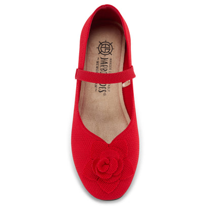 Round Toe Knit Mary-Jane Flat (Nebulus)