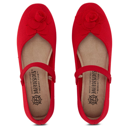 Round Toe Knit Mary-Jane Flat (Nebulus)
