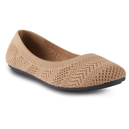 Round Toe Knit Flats (Nephis)