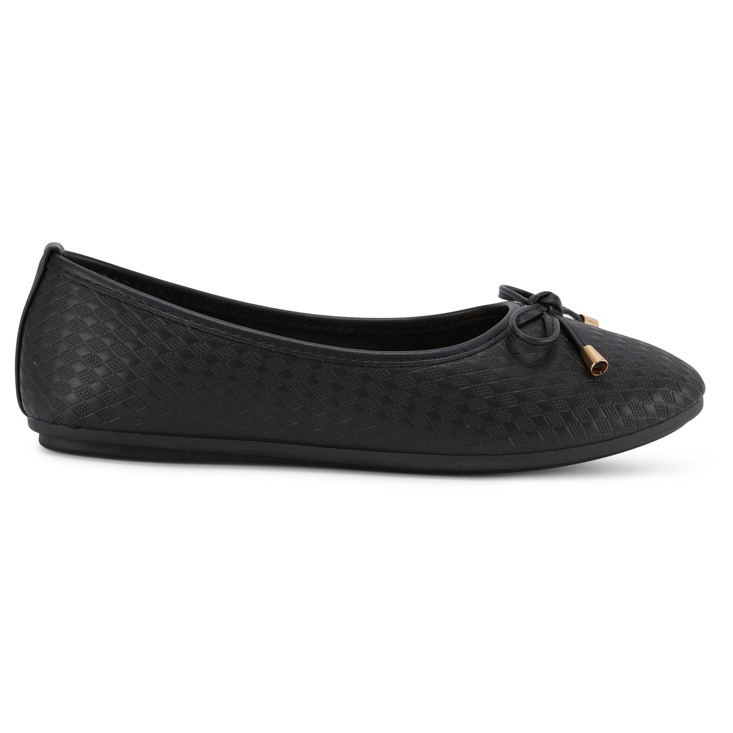 Round Toe Textured Flat (Nesta)