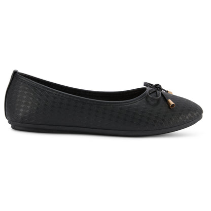 Round Toe Textured Flat (Nesta)