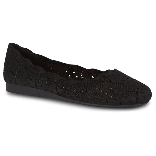 Square Toe Knit Ballet Flat (Percy)