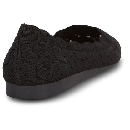 Square Toe Knit Ballet Flat (Percy)