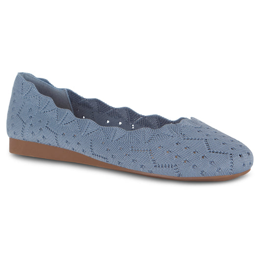 Square Toe Knit Ballet Flat (Percy)