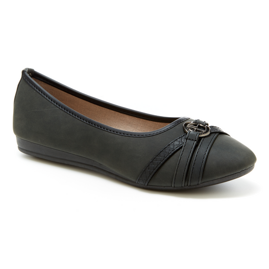 Round Toe Ornament Ballet Flats (Alina)