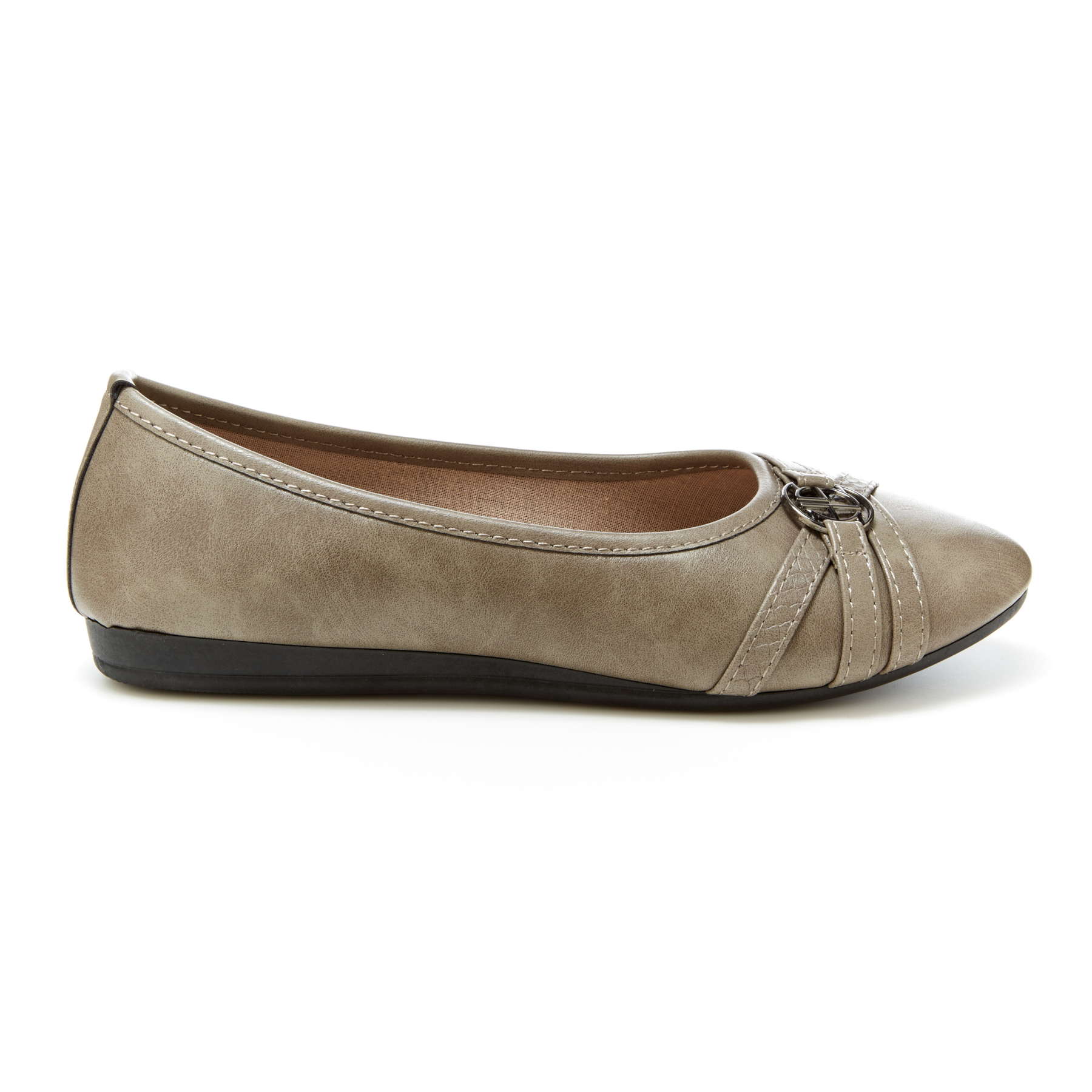 Round Toe Ornament Strap Ballet Flats (Alina) Harborsides Shoes