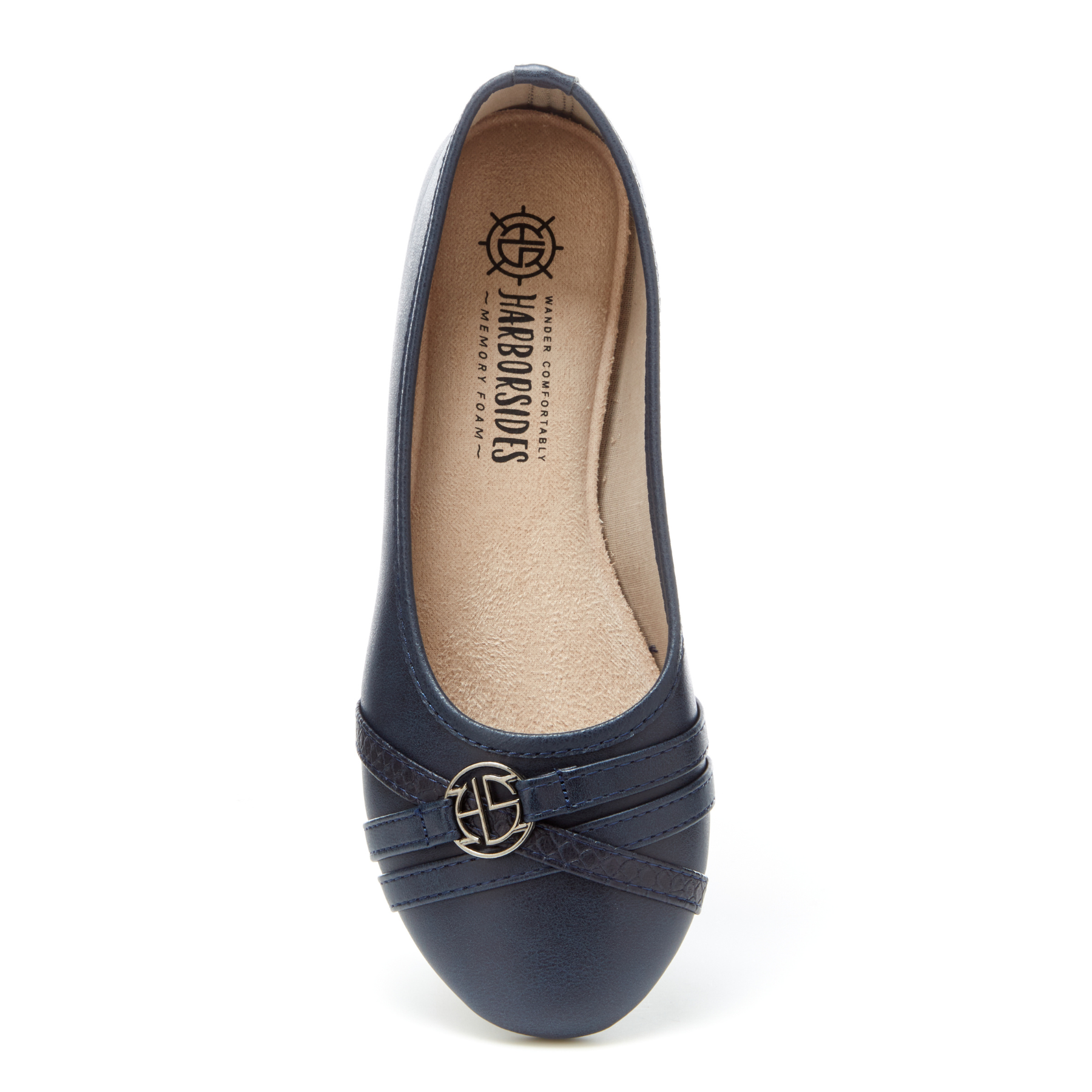 Round Toe Ornament Strap Ballet Flats (Alina) - Main Image