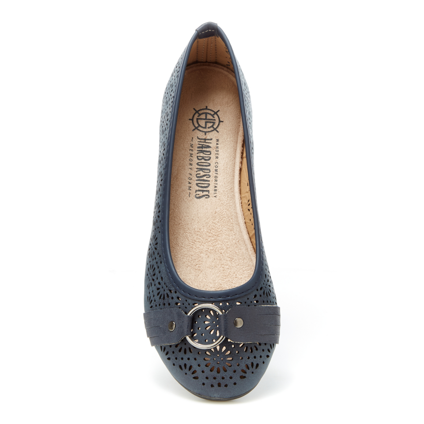 Round Toe Cut Out O-Ring Band Flats (Giovana)