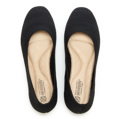 Round Toe Knit Top Flats (Narelle)