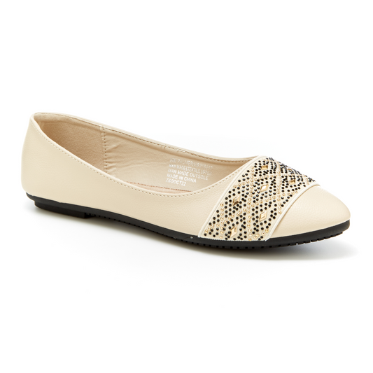 Almond Toe Diamond Band Flats (Palmer)